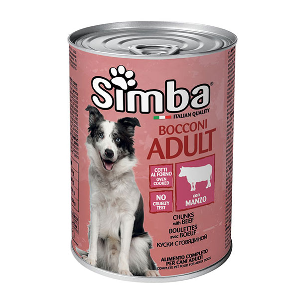 کنسرو سگ مونژه Simba طعم گوشت گاو