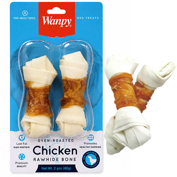 تشویقی سگ ونپی مدل Chicken Rawhide Bone